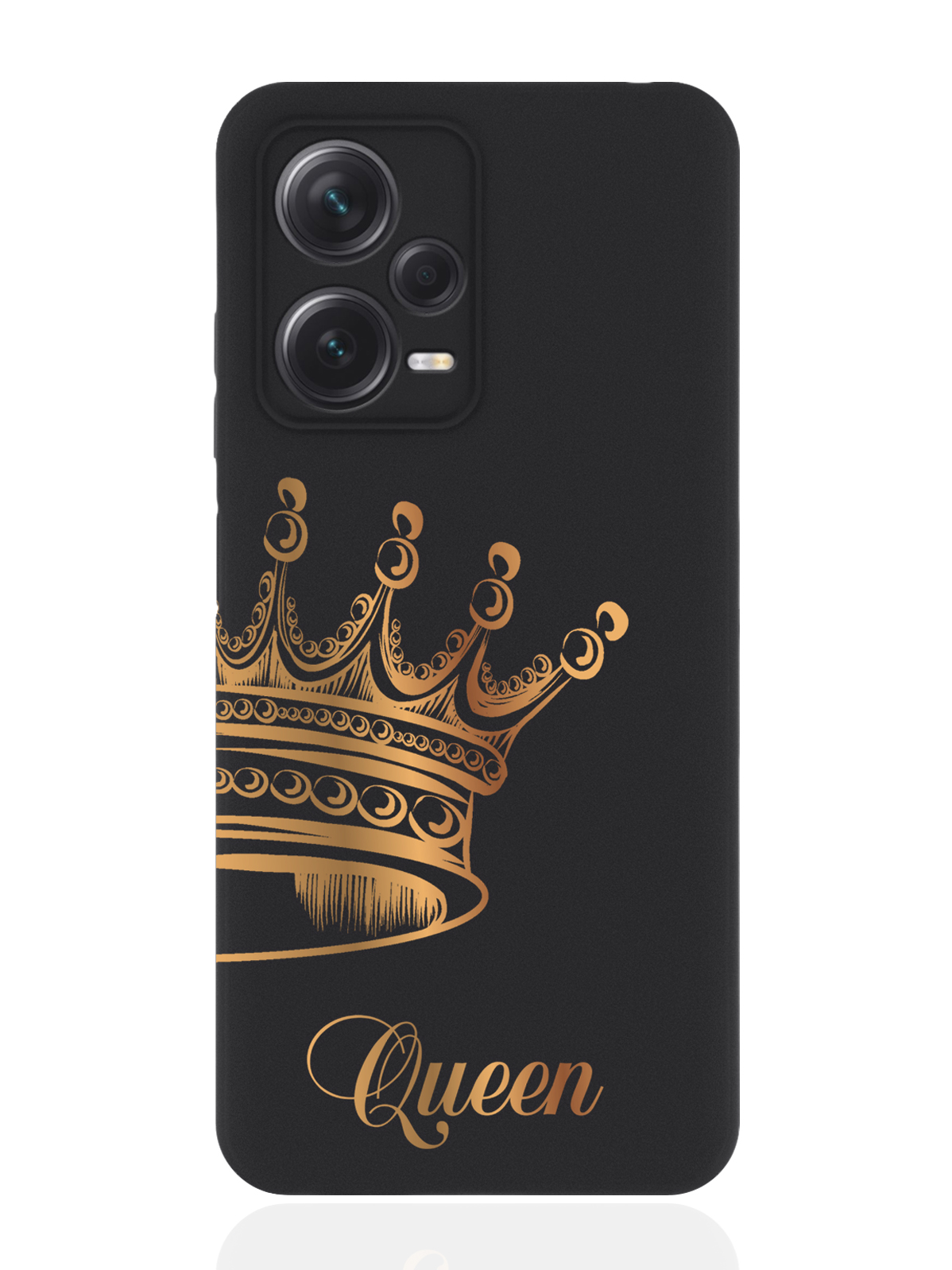 

Чехол для Xiaomi Redmi Note 12 Pro Plus (5G) Парный Чехол для корона Queen черный