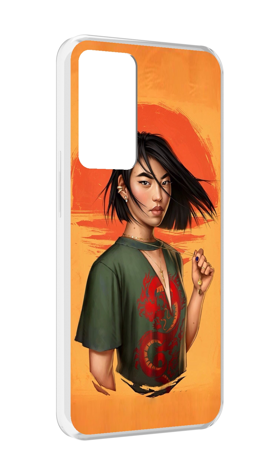 

Чехол MyPads девушка-в-оранжевом-фоне женский для OPPO Reno 8 Lite, Прозрачный, Tocco