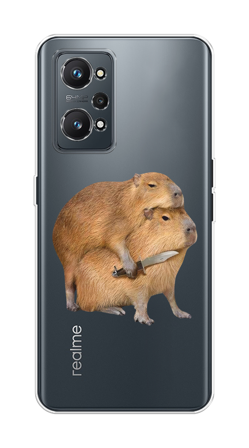 

Чехол на Realme GT Neo 2 "Капибара с ножом", Бежевый, 257750-1
