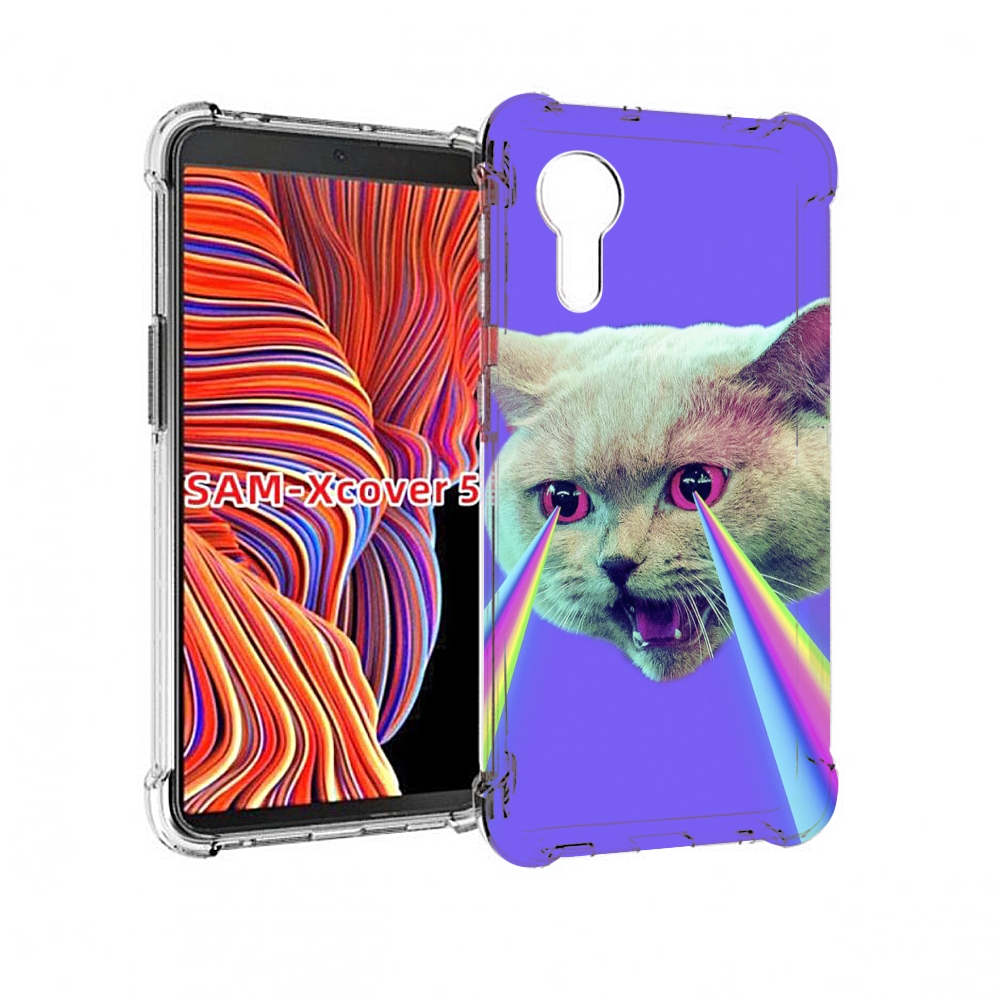 

Чехол MyPads кот с радугой в глазах для Samsung Galaxy Xcover 5, Прозрачный, Tocco