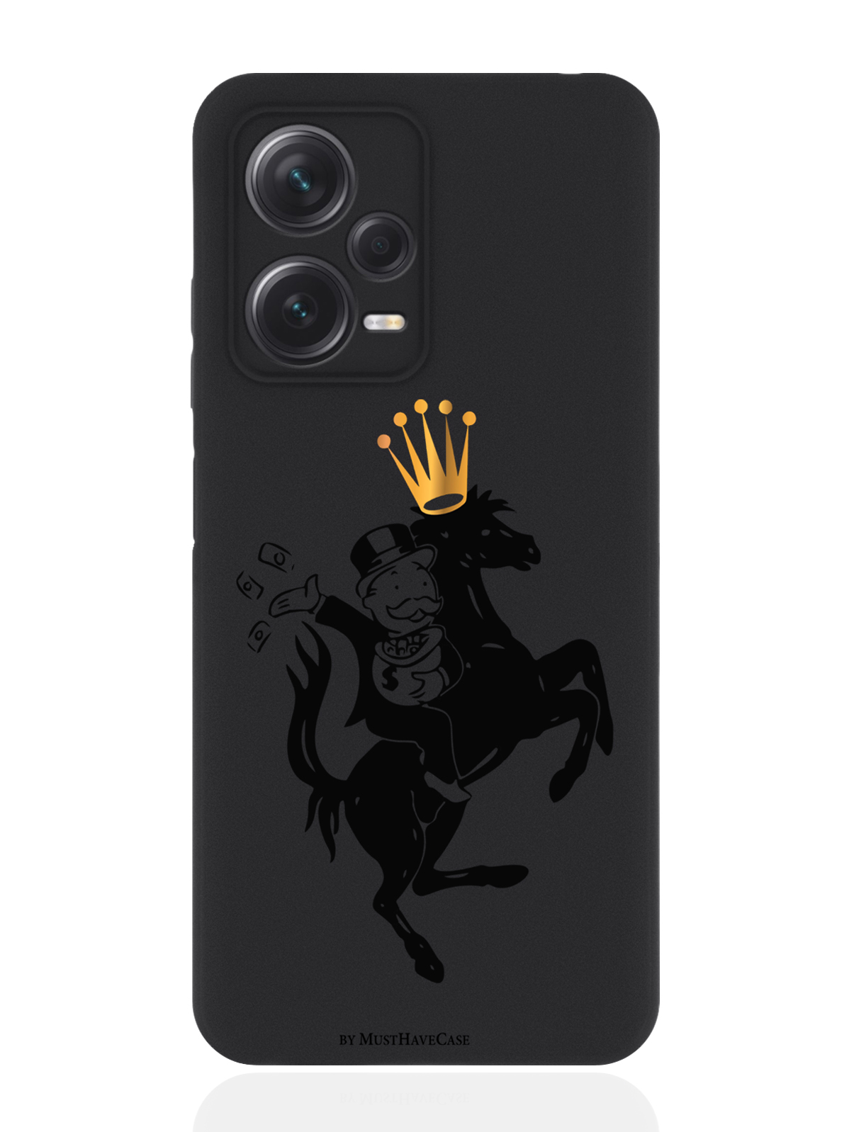 

Чехол для Xiaomi Redmi Note 12 Pro Plus (5G) Monopoly на коне черный