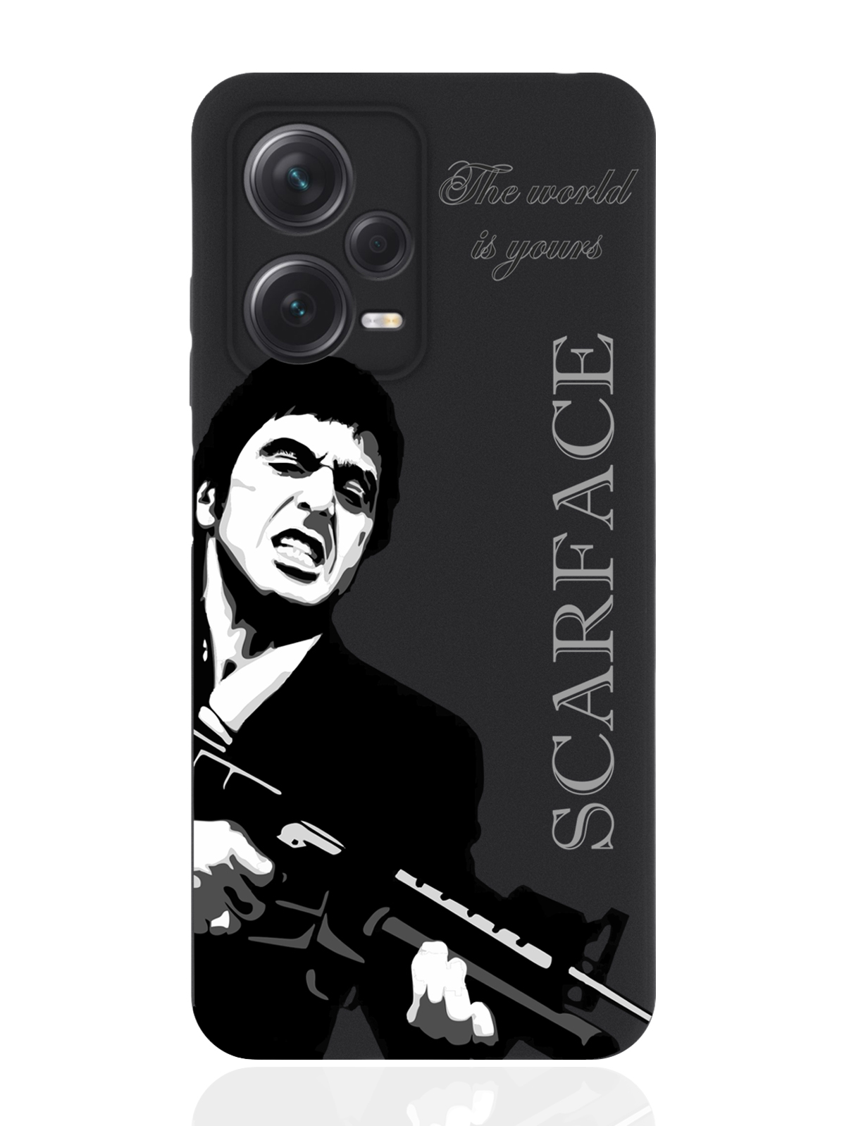 

Чехол для Xiaomi Redmi Note 12 Pro Plus (5G) Scarface Tony Montana, Серый;черный