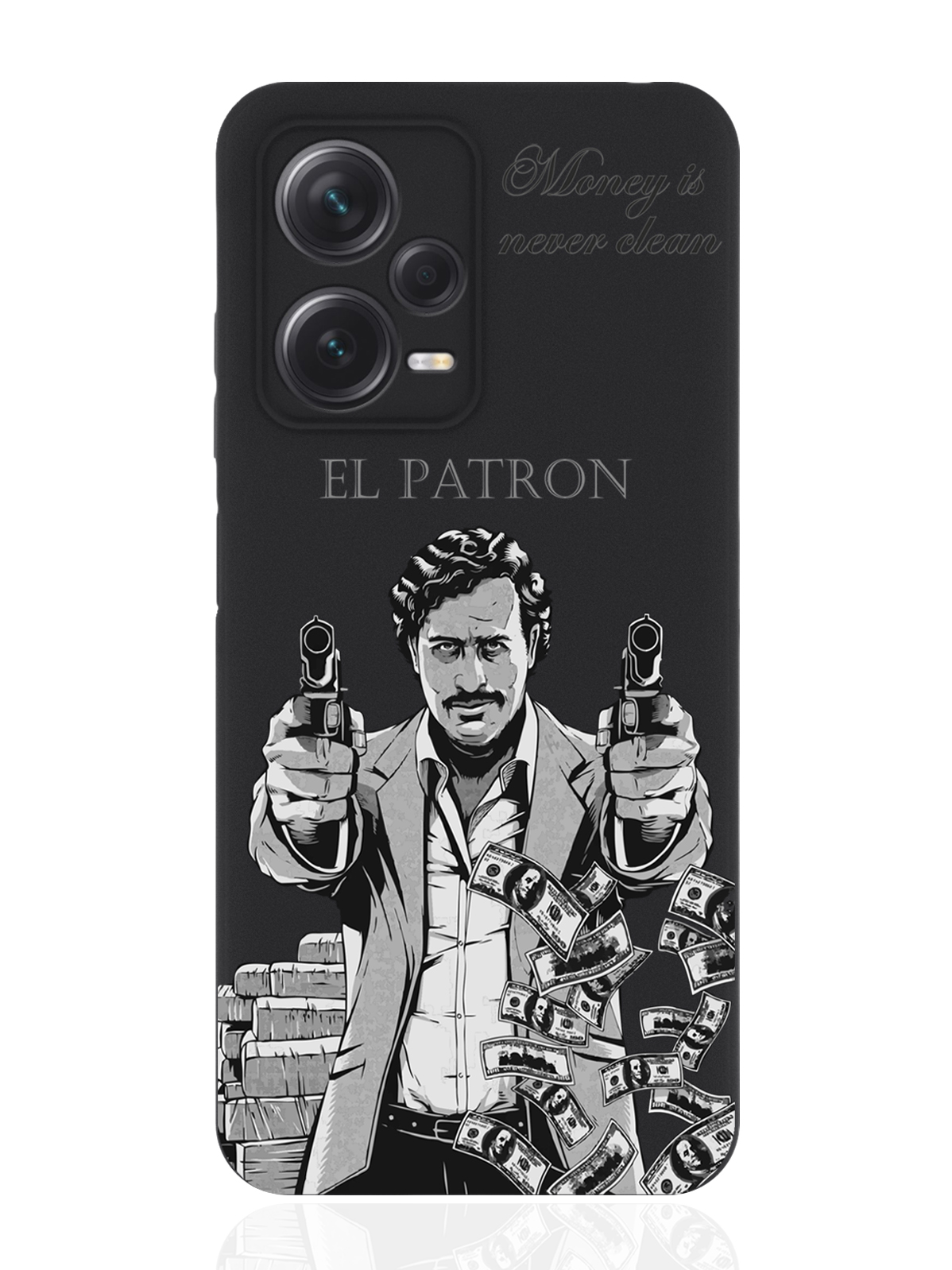 

Чехол для Xiaomi Redmi Note 12 Pro Plus (5G) El Patron Pablo Escobar, Серый;черный