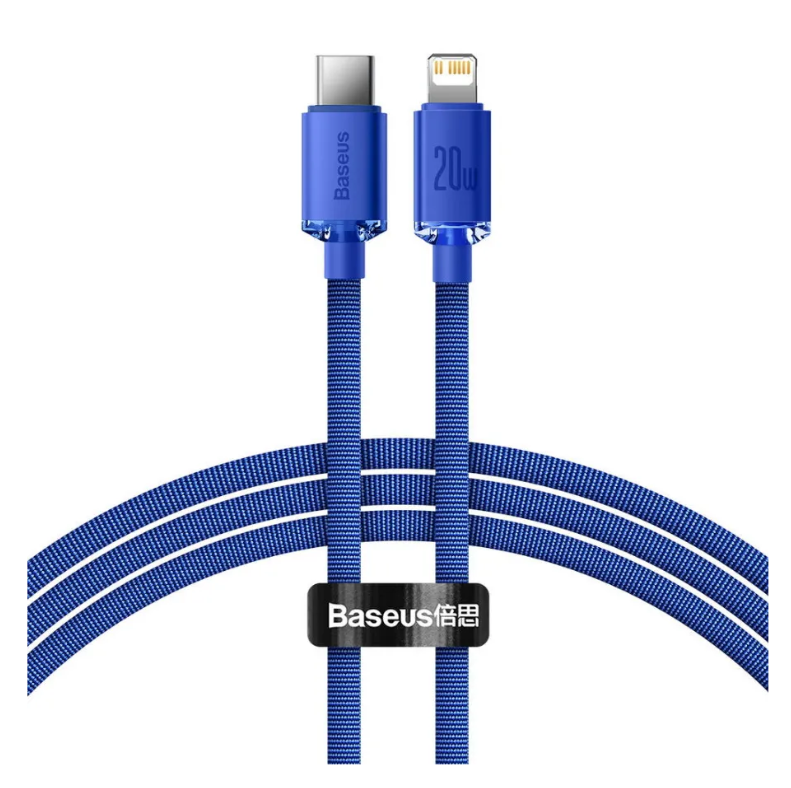 

Дата-кабель Baseus Crystal Shine Series Fast Charging Type-C - Lightning 20W 1.2 м, Blue