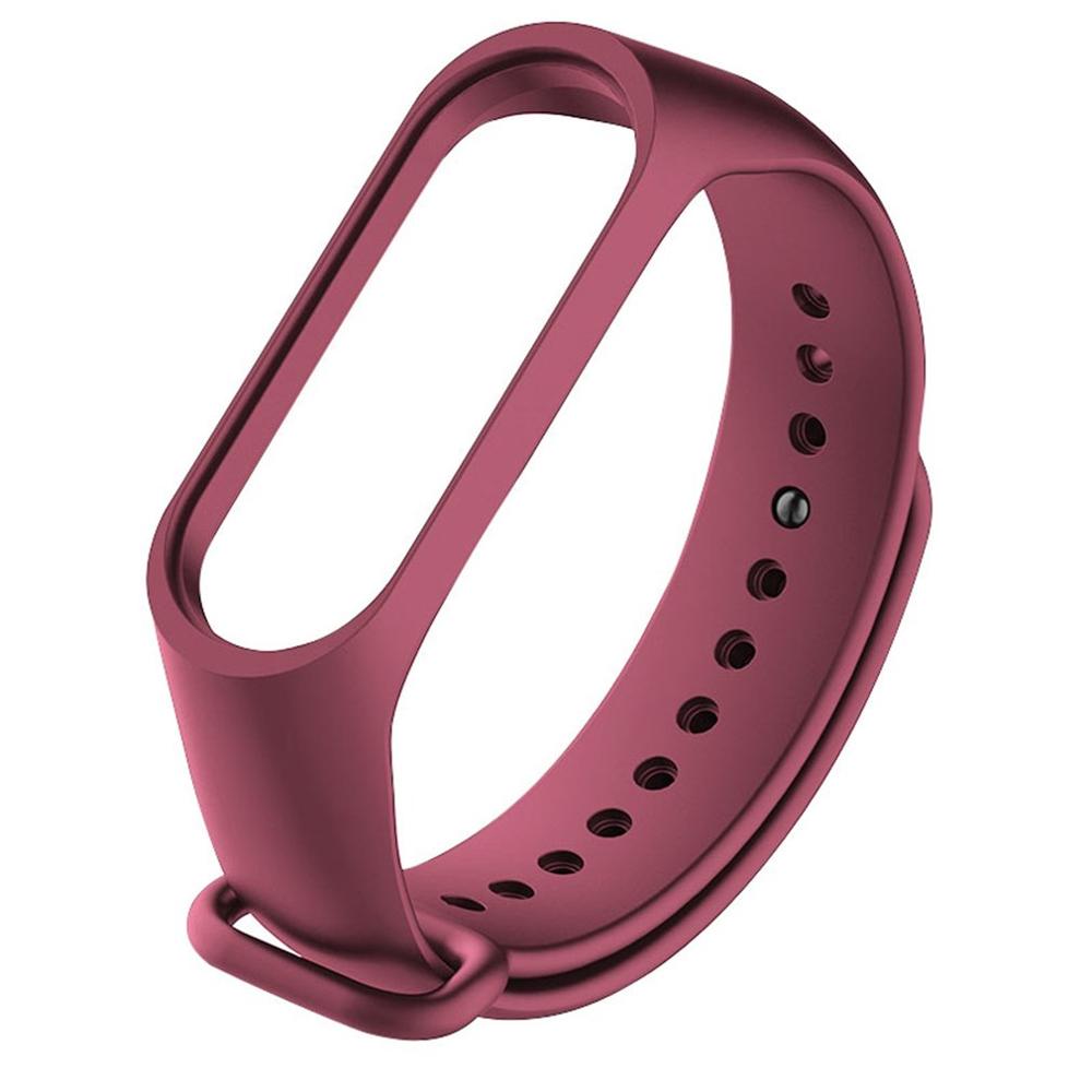 

Сменный силиконовый ремешок для Mi Band 5 / Бордовый, band/mi5/vinous