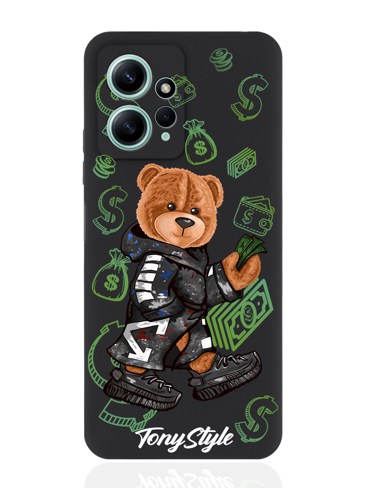 

Чехол для Xiaomi Redmi Note 12 4G Tony Style Деньги черный, Коричневый;черный;зеленый