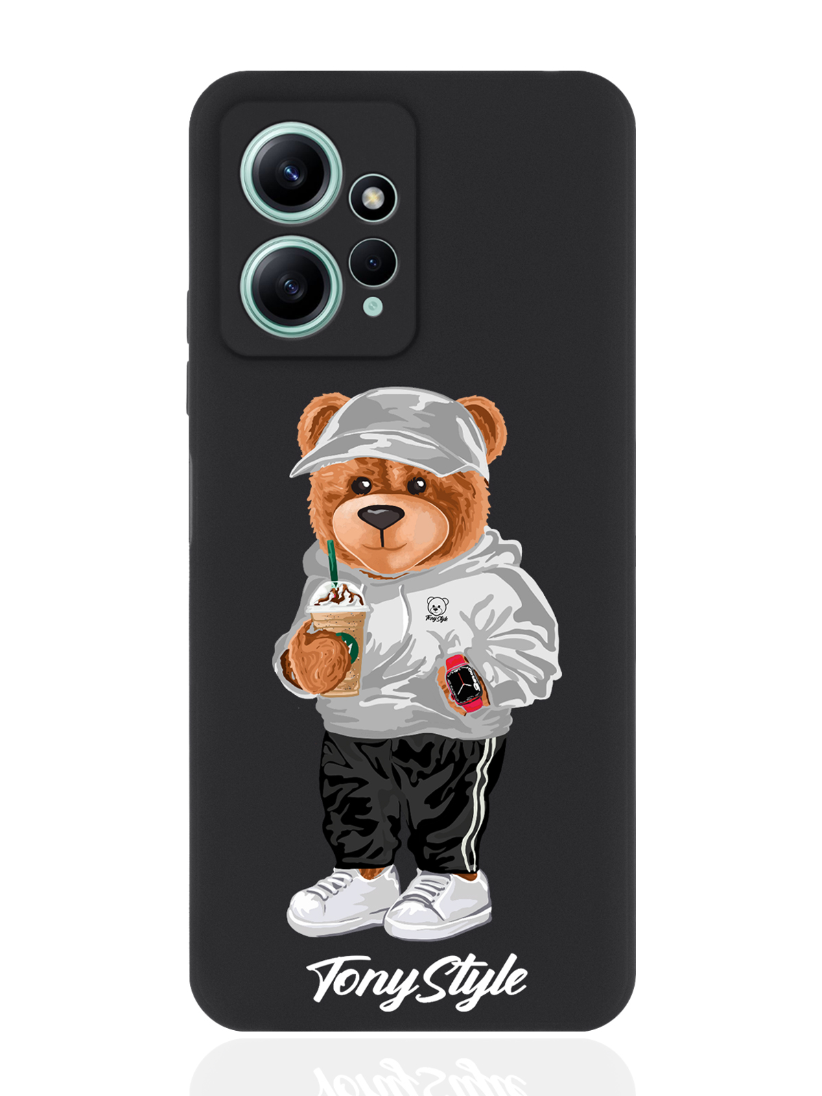 

Чехол для Xiaomi Redmi Note 12 4G Tony Style с кофе черный, Серый;белый;черный