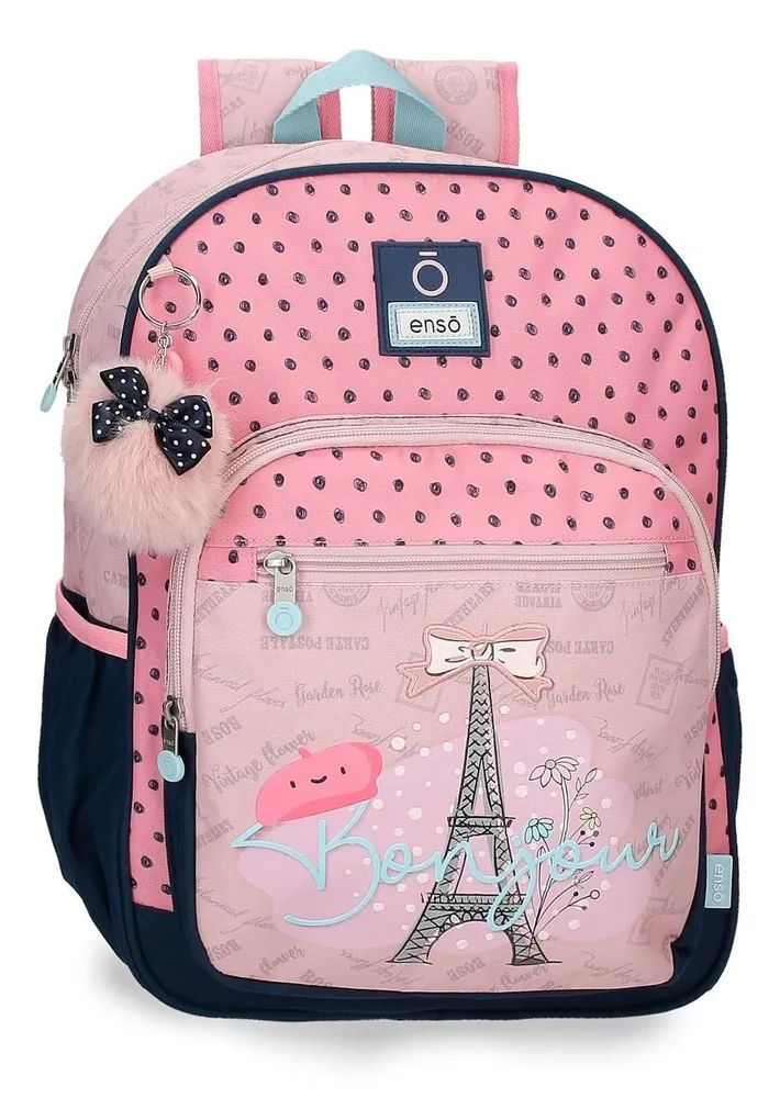 

Рюкзак Enso 38 см для девочки Bonjour pink, Розовый, 9522421