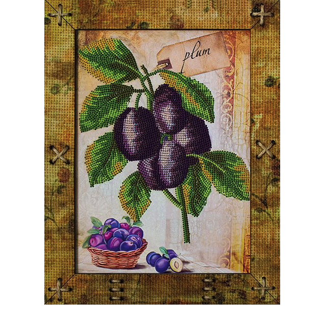 

Набор для вышивания бисером Nova Sloboda, Фрукты, Слива, 16,5х21,5 см, "Фрукты, Слива", 16,5х21,5 см, бисер