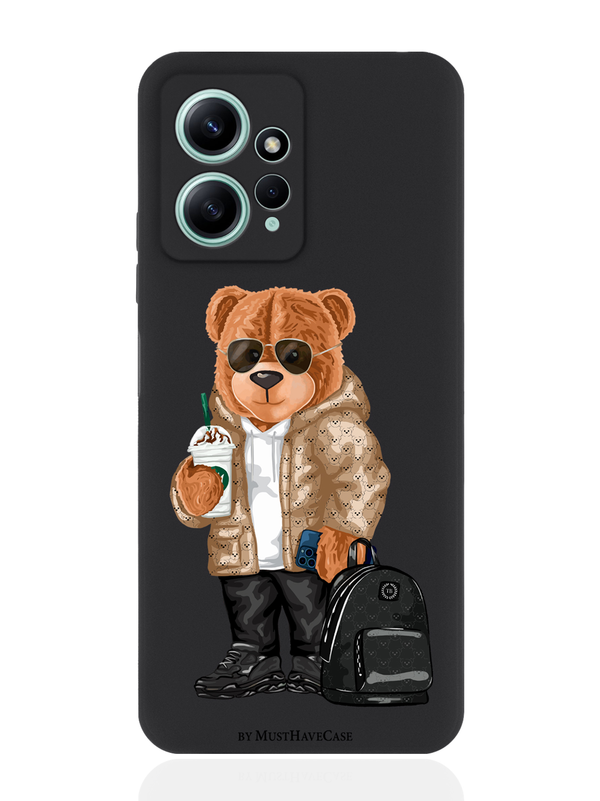 

Чехол для Xiaomi Redmi Note 12 4G Tony Style в очках черный, Коричневый;черный;белый