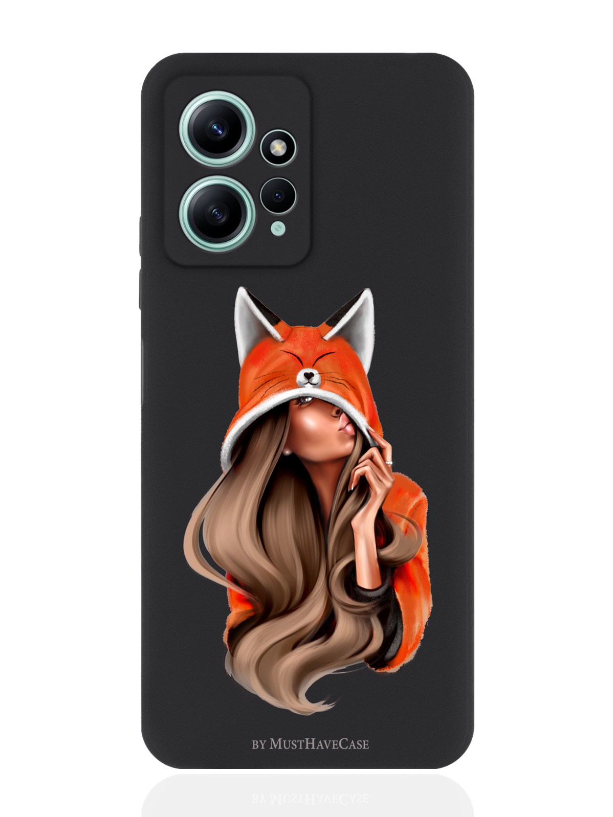 

Чехол для Xiaomi Redmi Note 12 4G Foxy Girl/ Лисичка черный, Оранжевый;черный