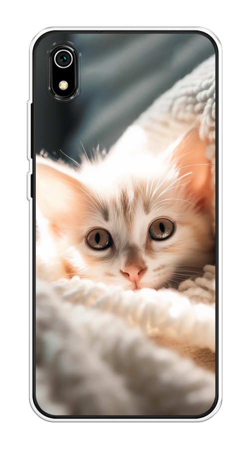 

Чехол на Xiaomi Redmi 7A "Белый шкодливый котенок", Серый;белый;бежевый;оранжевый, 35450-1