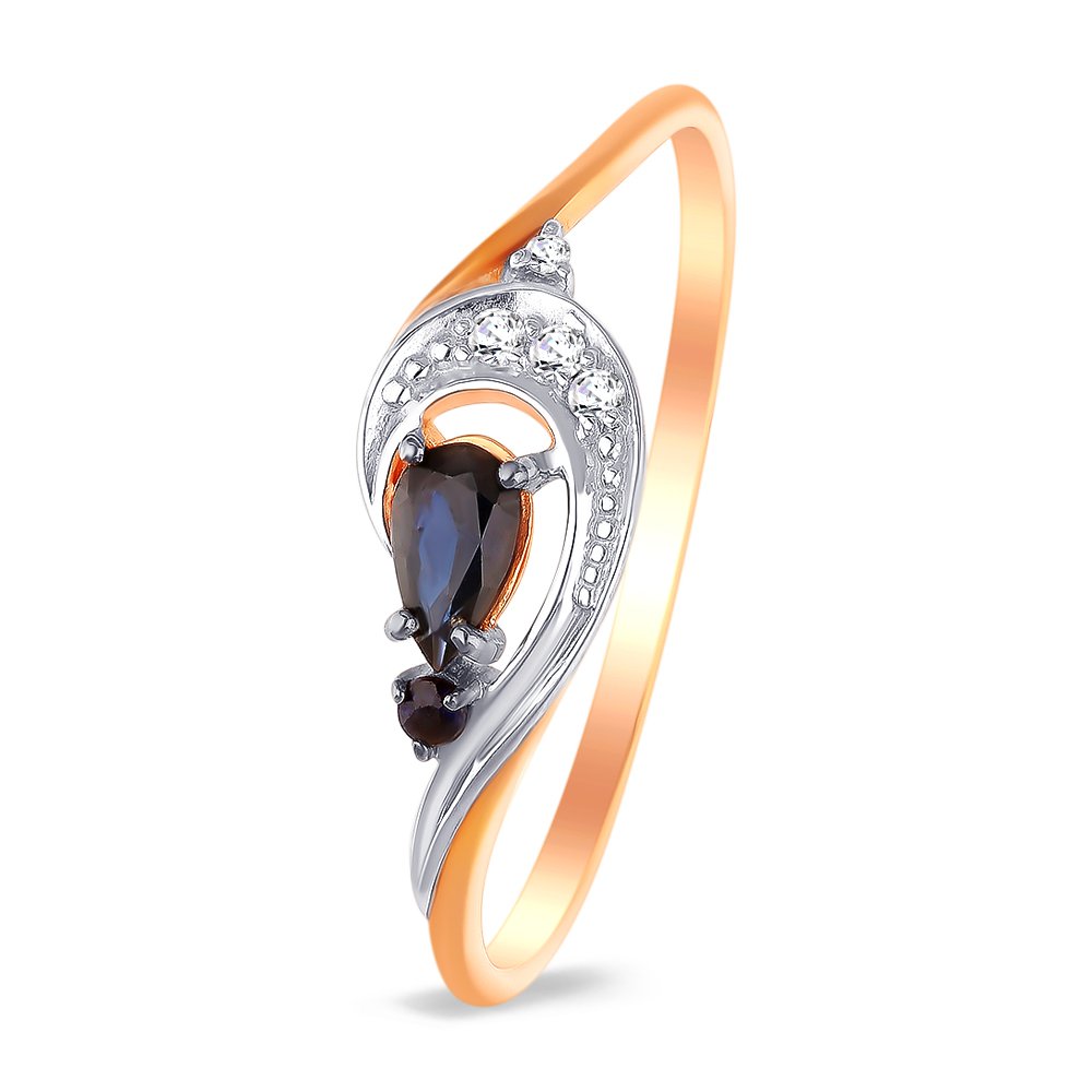 

Кольцо женское из красного золота с сапфиром, бриллиантом 585Gold 101011078, р, 101011078