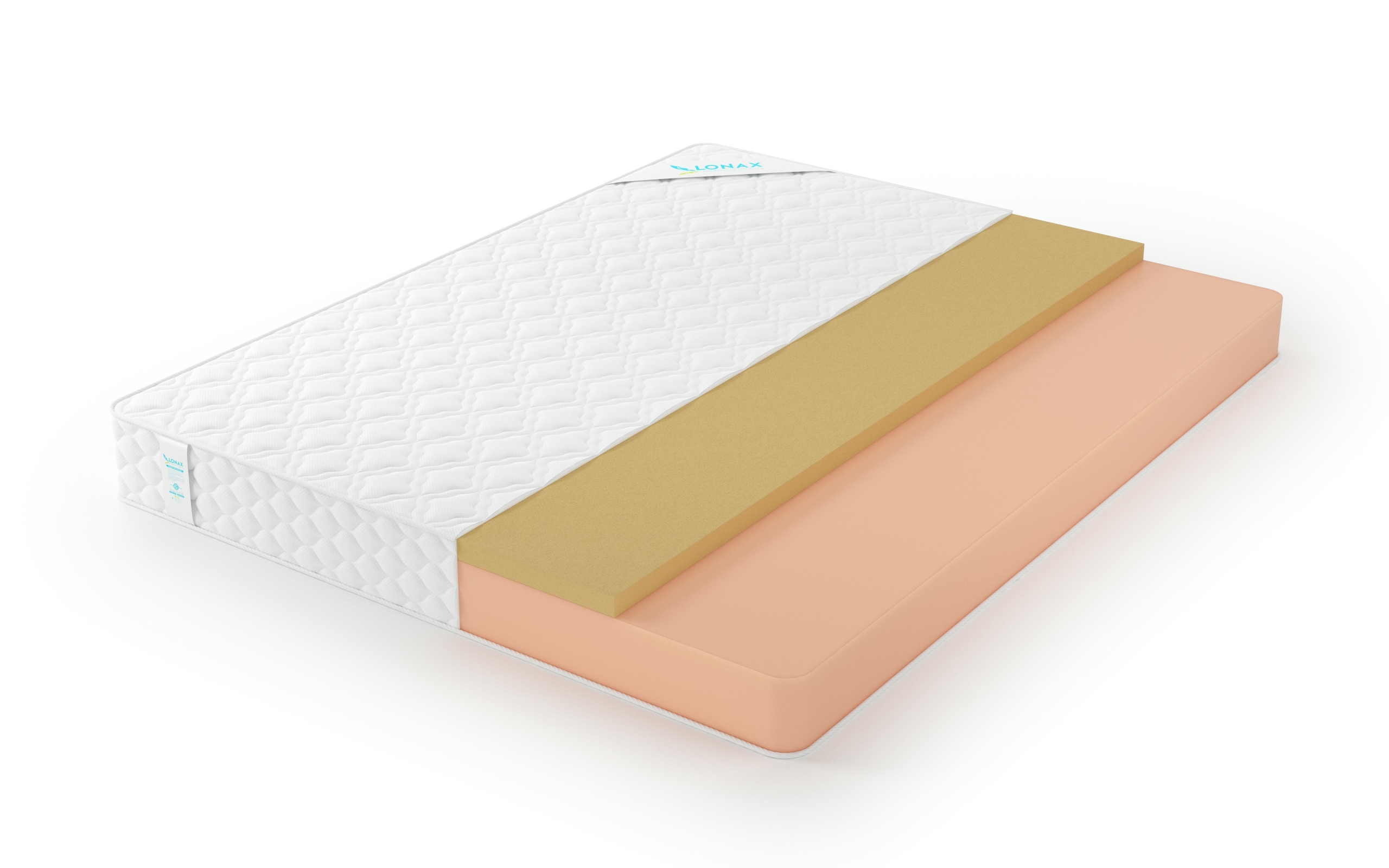 

Матрас Lonax Скрученные Roll Memory 4 70х205, Бежевый;белый;серый;серебристый, Roll Memory 4