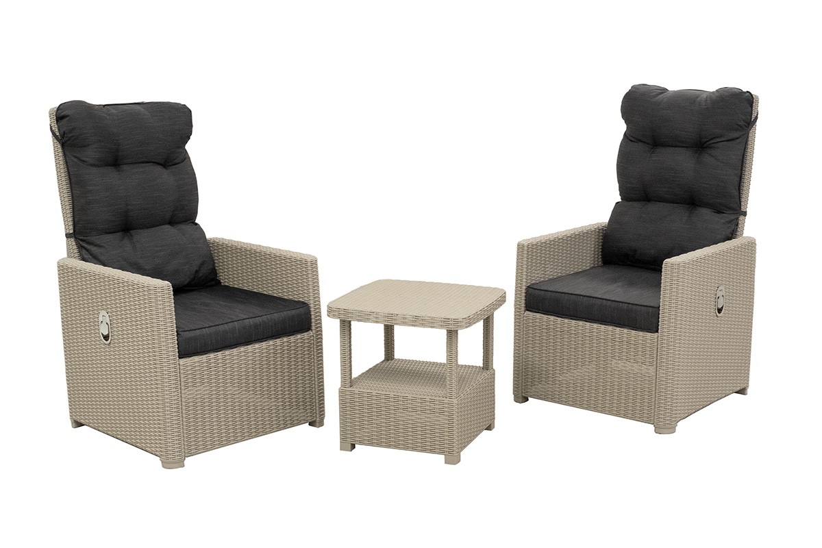 фото B:rattan комплект уличной мебели manchester set 2, цвет серый