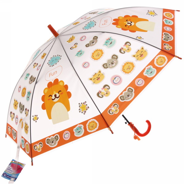Зонт детский Ultramarine Happy 371-0361 оранжевый полуавтомат Д-86см