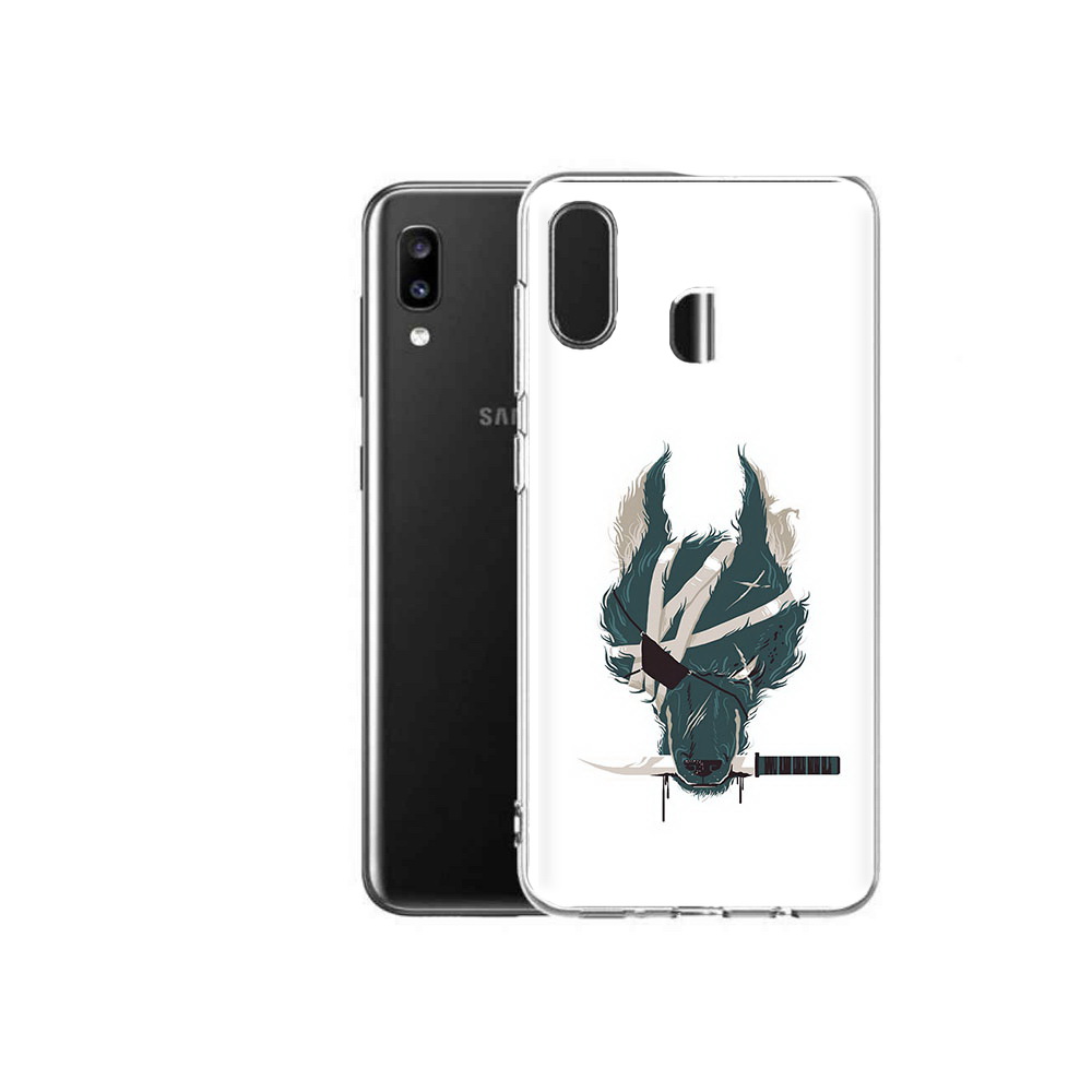 

Чехол MyPads Tocco для Samsung Galaxy A20 волк-разбойник, Прозрачный, Tocco