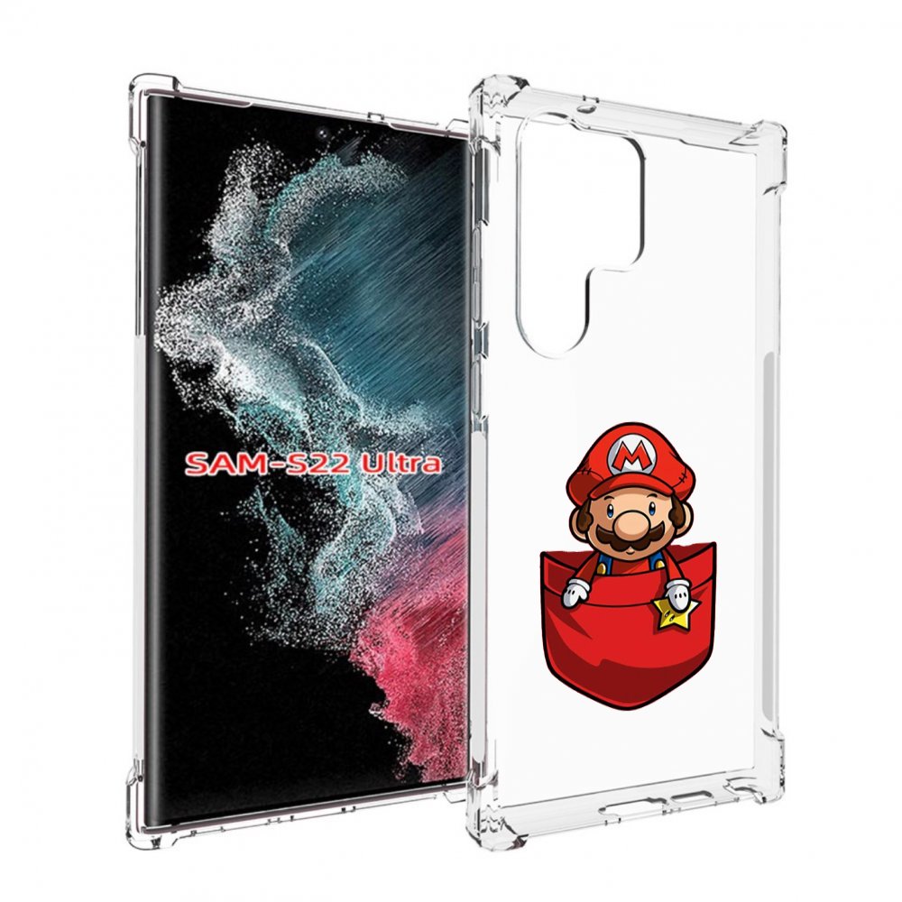 

Чехол MyPads марио в кармашке детский для Samsung Galaxy S23 Ultra, Прозрачный, Tocco