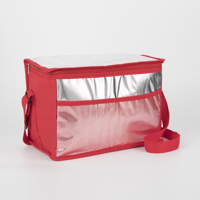

Термосумка на молнии 14 л, наружный карман, цвет красный