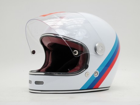 фото Шлем beon vintage f1 white/red blue, размер l