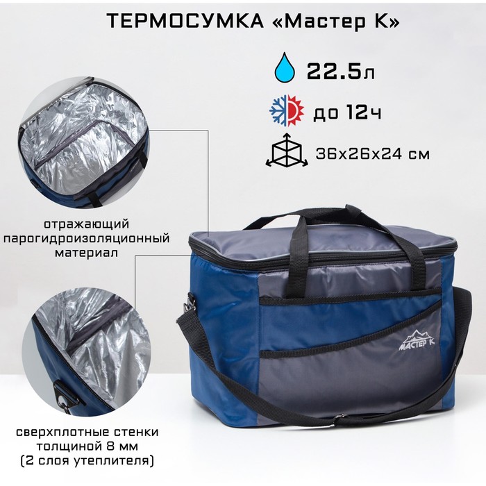 

Термосумка Мастер к 6534857 серый синий