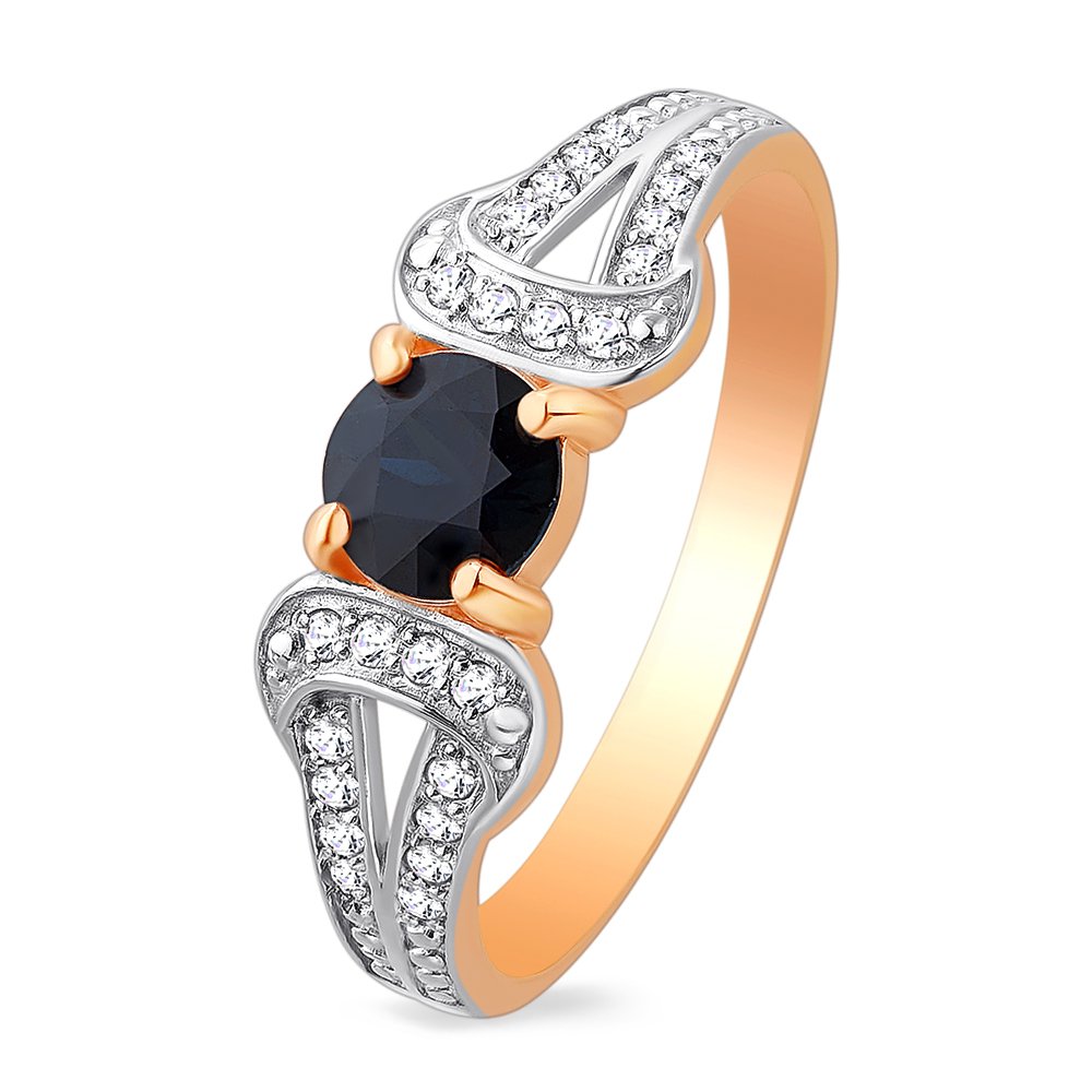 

Кольцо женское из красного золота с сапфиром, бриллиантом 585Gold 101010833, р. 19, 101010833