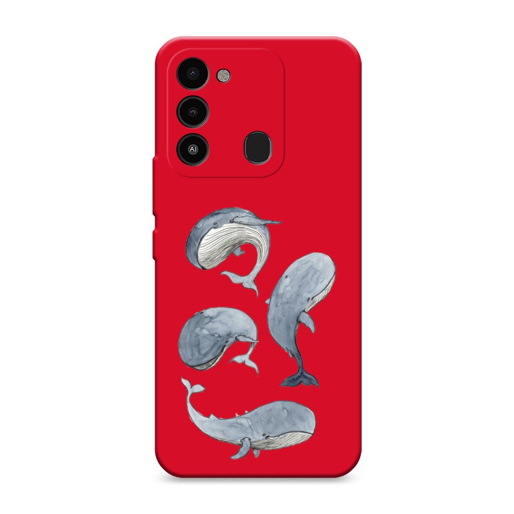 

Чехол Awog 302853-1 для Tecno Spark Go 2022, Spark 8C, Spark 9 "Киты", Голубой;белый;прозрачный, 302853-1