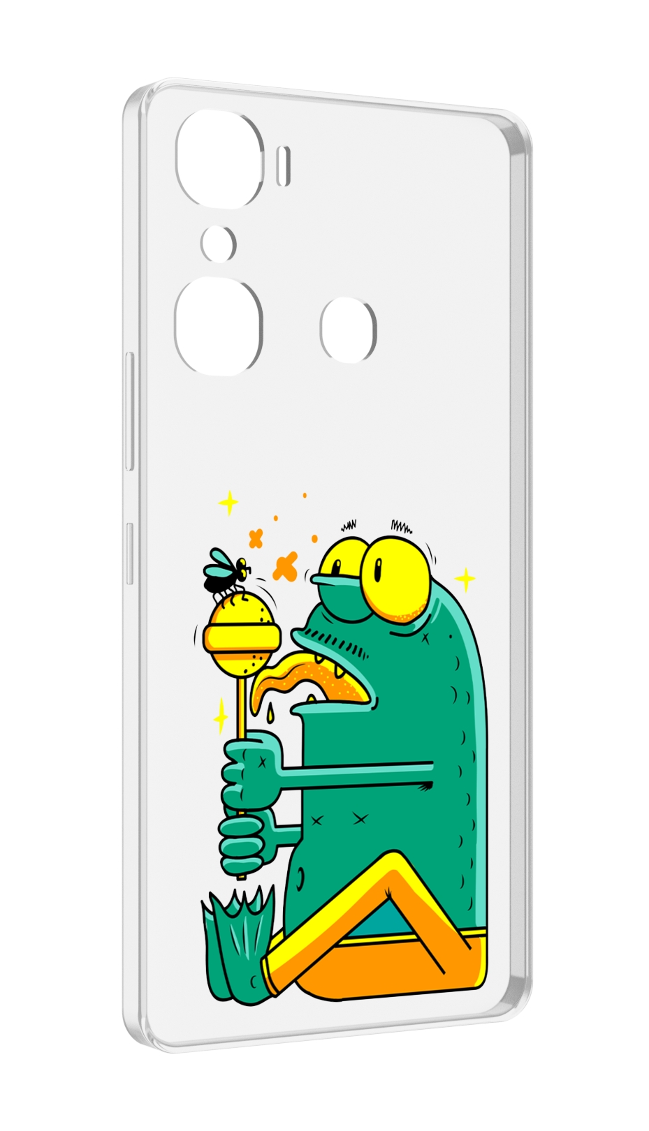 

Чехол MyPads Зеленая лягушка с чупа чупсом для Infinix Hot 12 Pro, Прозрачный, Tocco