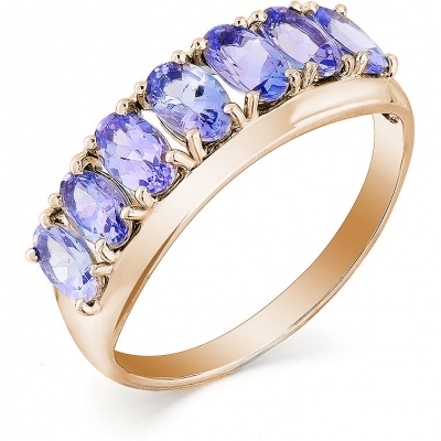 

Кольцо из красного золота с 7 танзанитами р. , Master Brilliant 1-107-293-31, 1-107-293-31