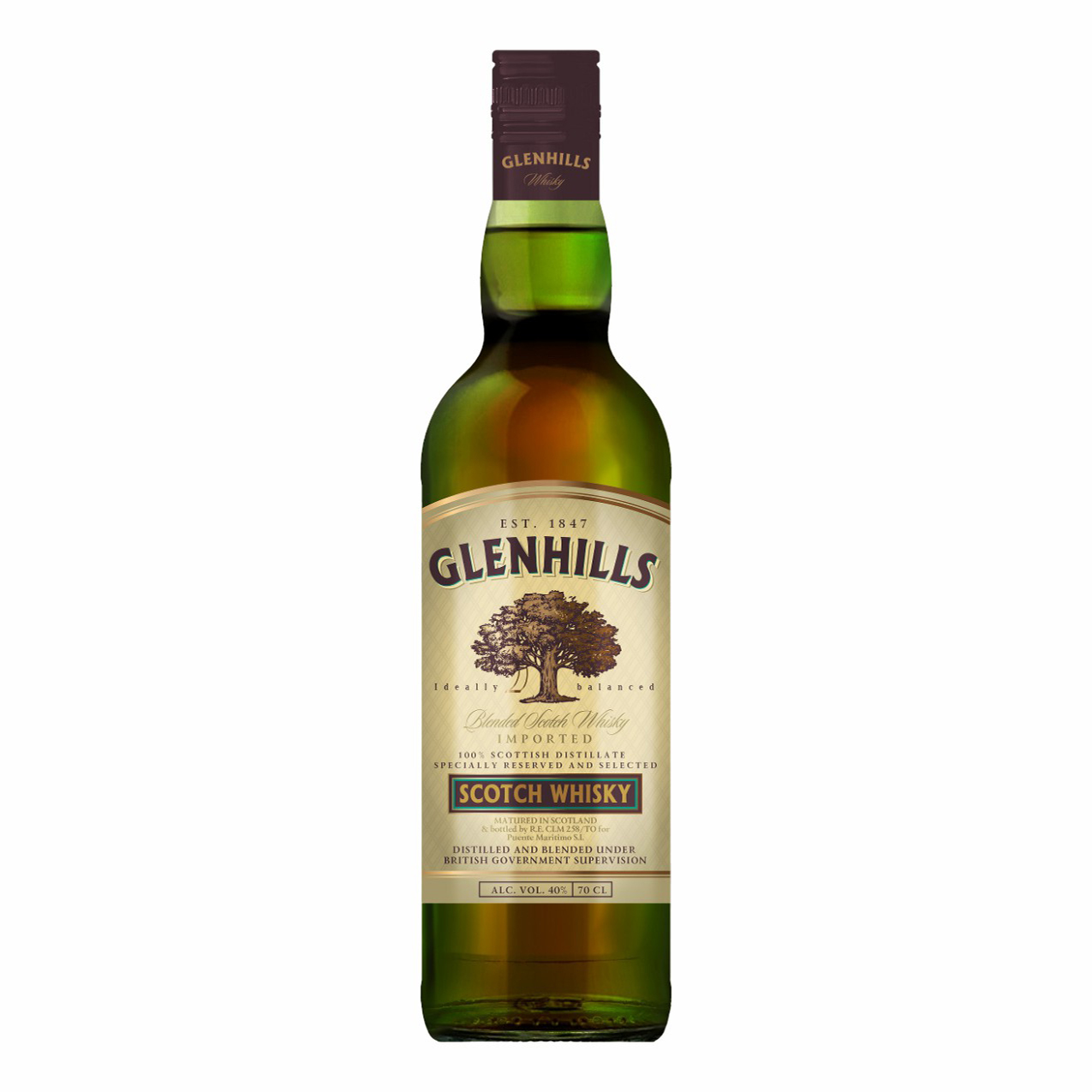 

Виски Glenshiel Scotch шотландский купажированный 40% 0,7 л Испания