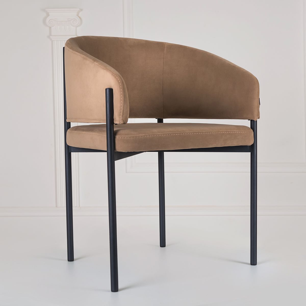 Стул кухонный SAMOYLOV MEBEL в стиле Бохо, коричневый, ткань велюр