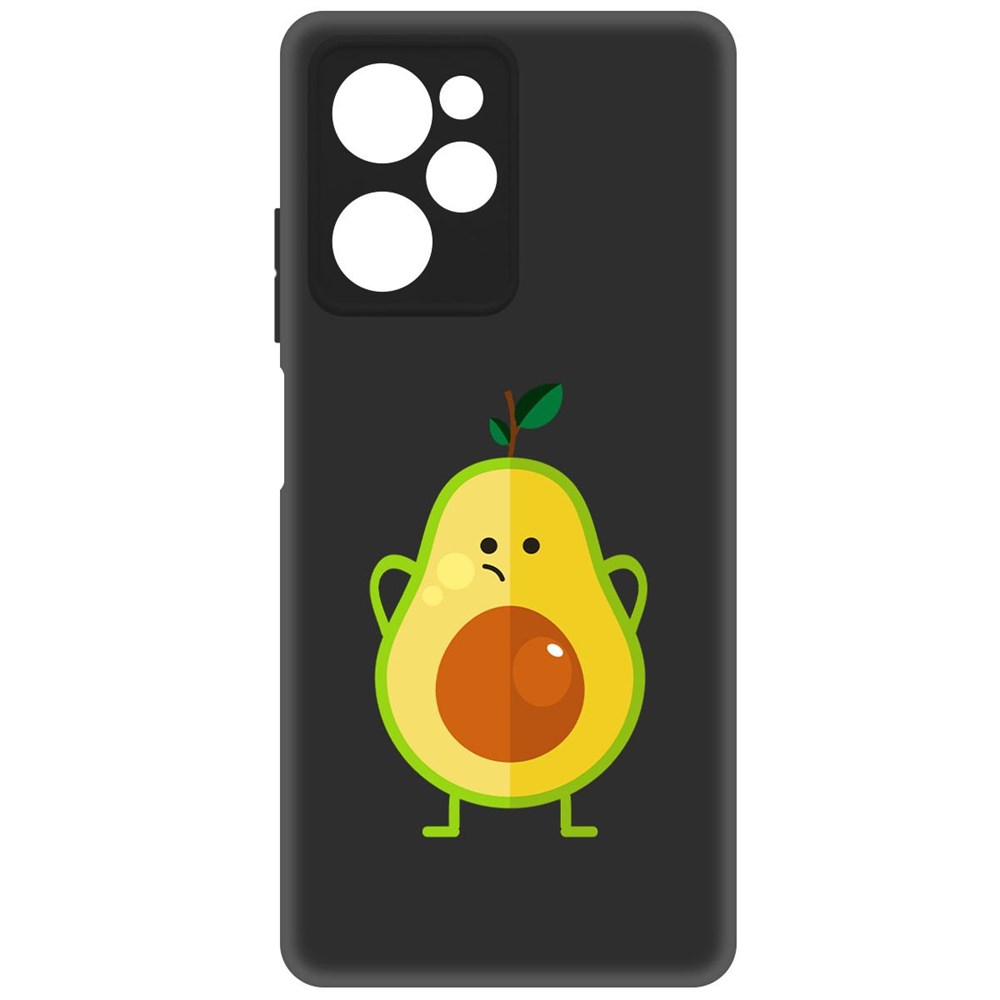 

Чехол-накладка Софт Авокадо Недоумевающий для Poco X5 Pro, Черный