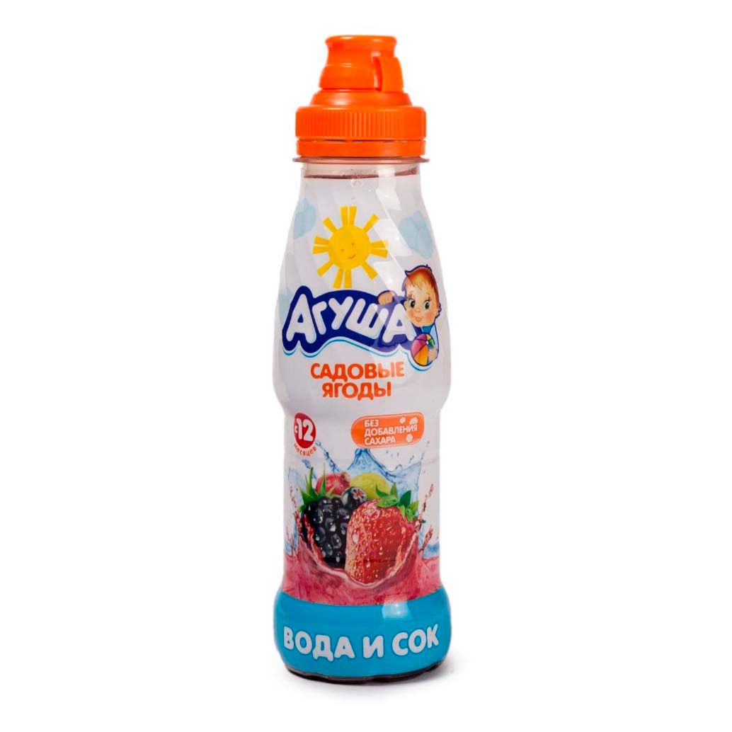 Напиток сокосодержащий детский Агуша Вода и сок Садовые ягоды с 12 месяцев 300 мл х 6 шт