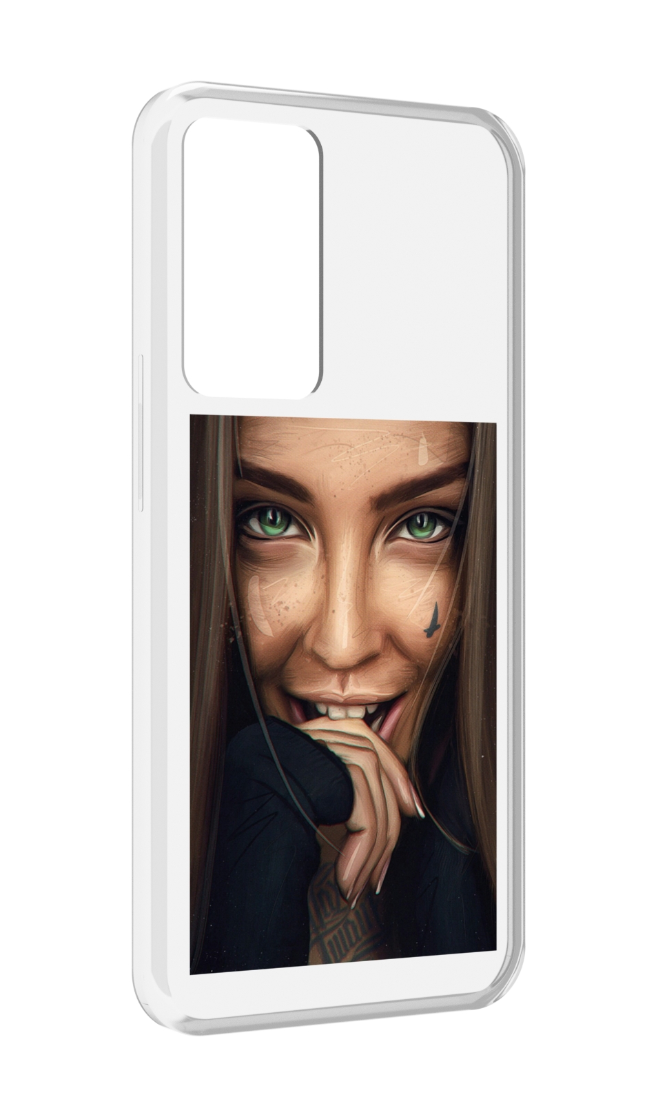 

Чехол MyPads девушка улыбается женский для OPPO Reno 8 Lite, Прозрачный, Tocco