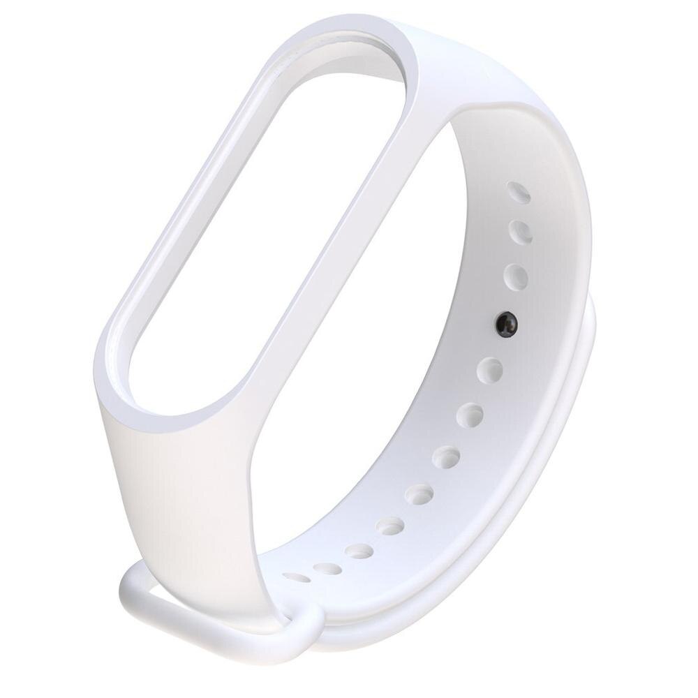 фото Сменный силиконовый ремешок для mi band 3/4 / белый qvatra