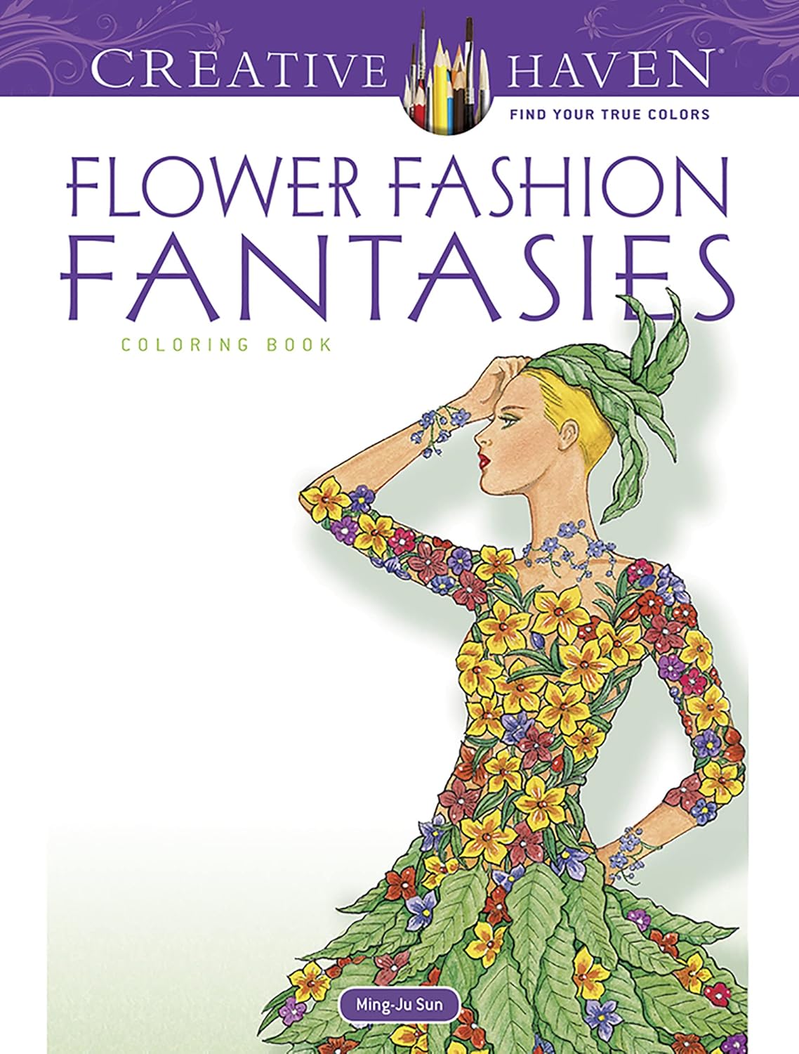 

Flower Fashion Fantasies coloring book. Sun Ming-Ju