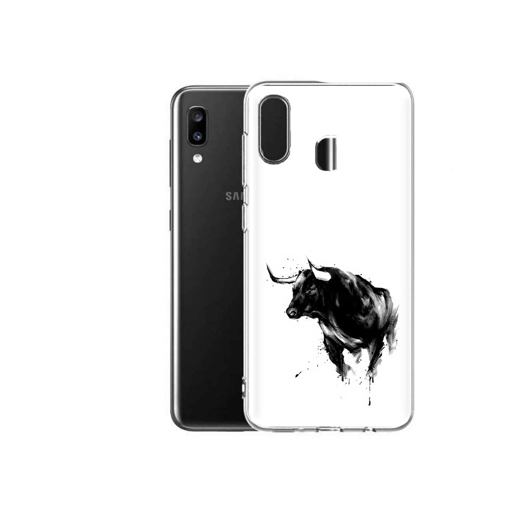 

Чехол MyPads Tocco для Samsung Galaxy A20 бык, Прозрачный, Tocco