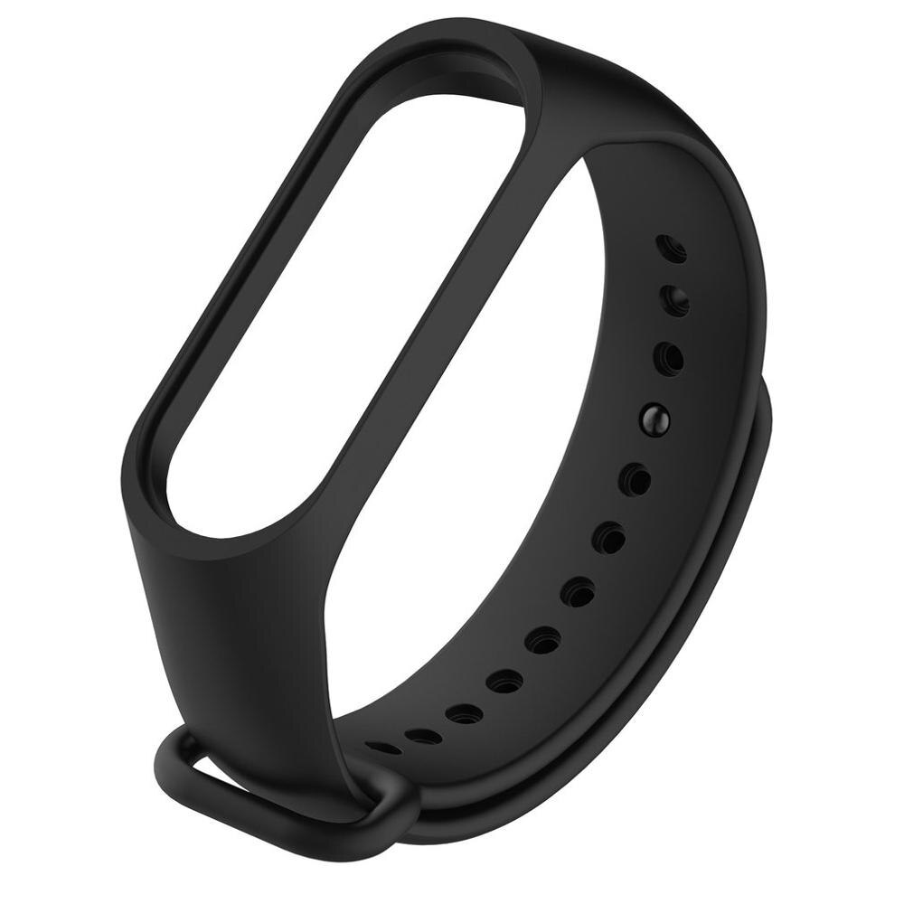 

Сменный силиконовый ремешок для Mi Band 3/4 / Черный, band/mi/black