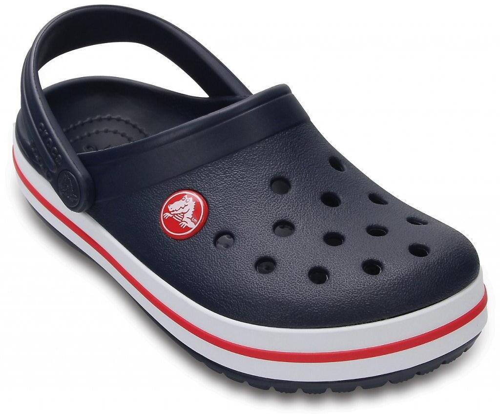 фото Сандалии crocs crocband clog k navy/red, р. 29