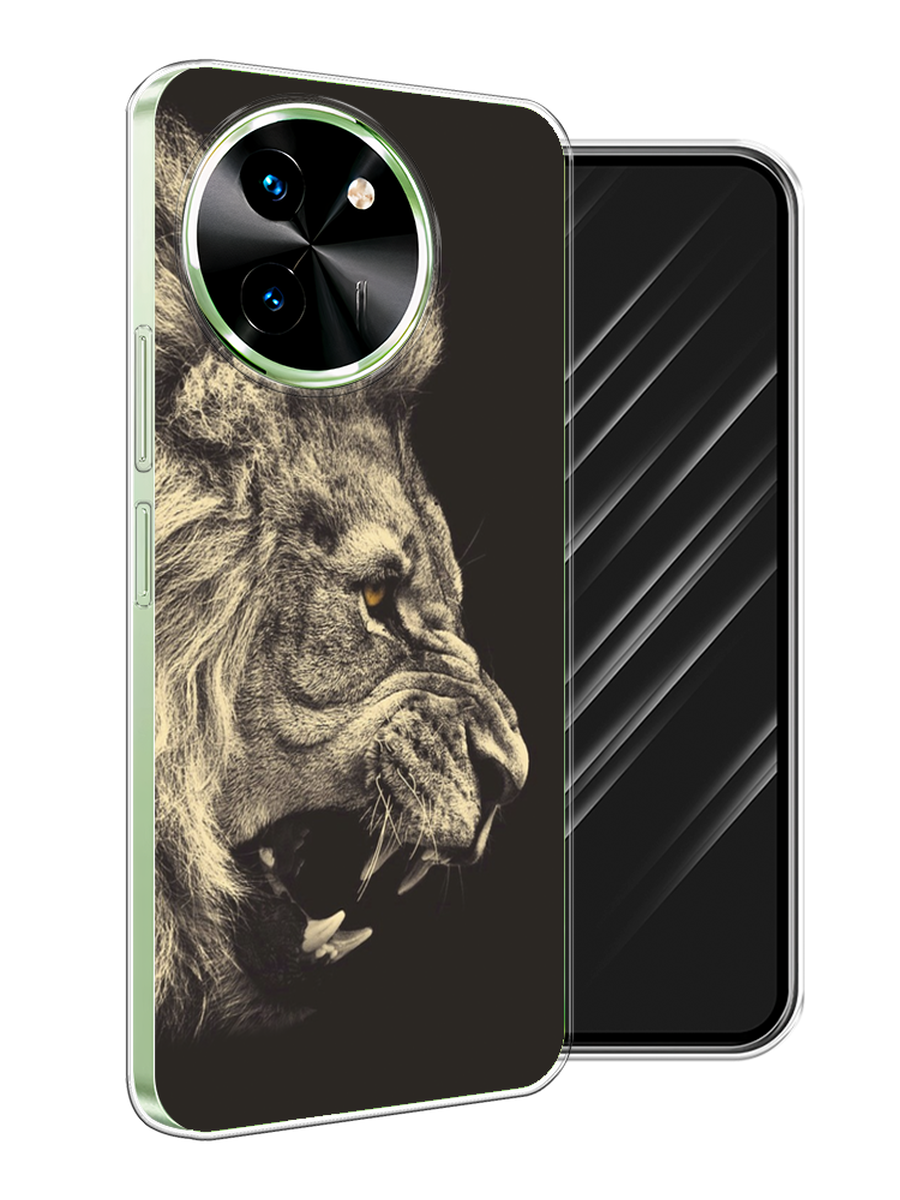 

Чехол Awog на Vivo T3x/Y38 5G "Львиный рык 2", Бежевый;черный, 2610650-1
