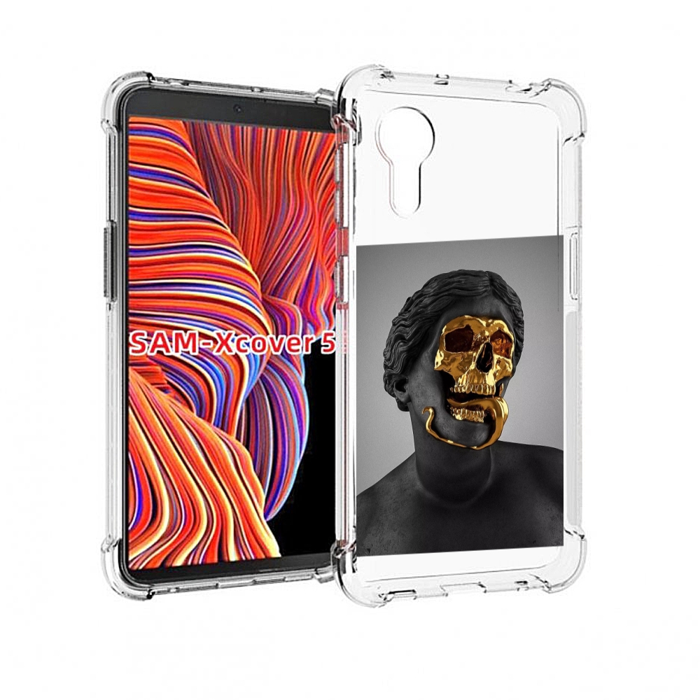 

Чехол MyPads золотой череп в статуе для Samsung Galaxy Xcover 5, Прозрачный, Tocco