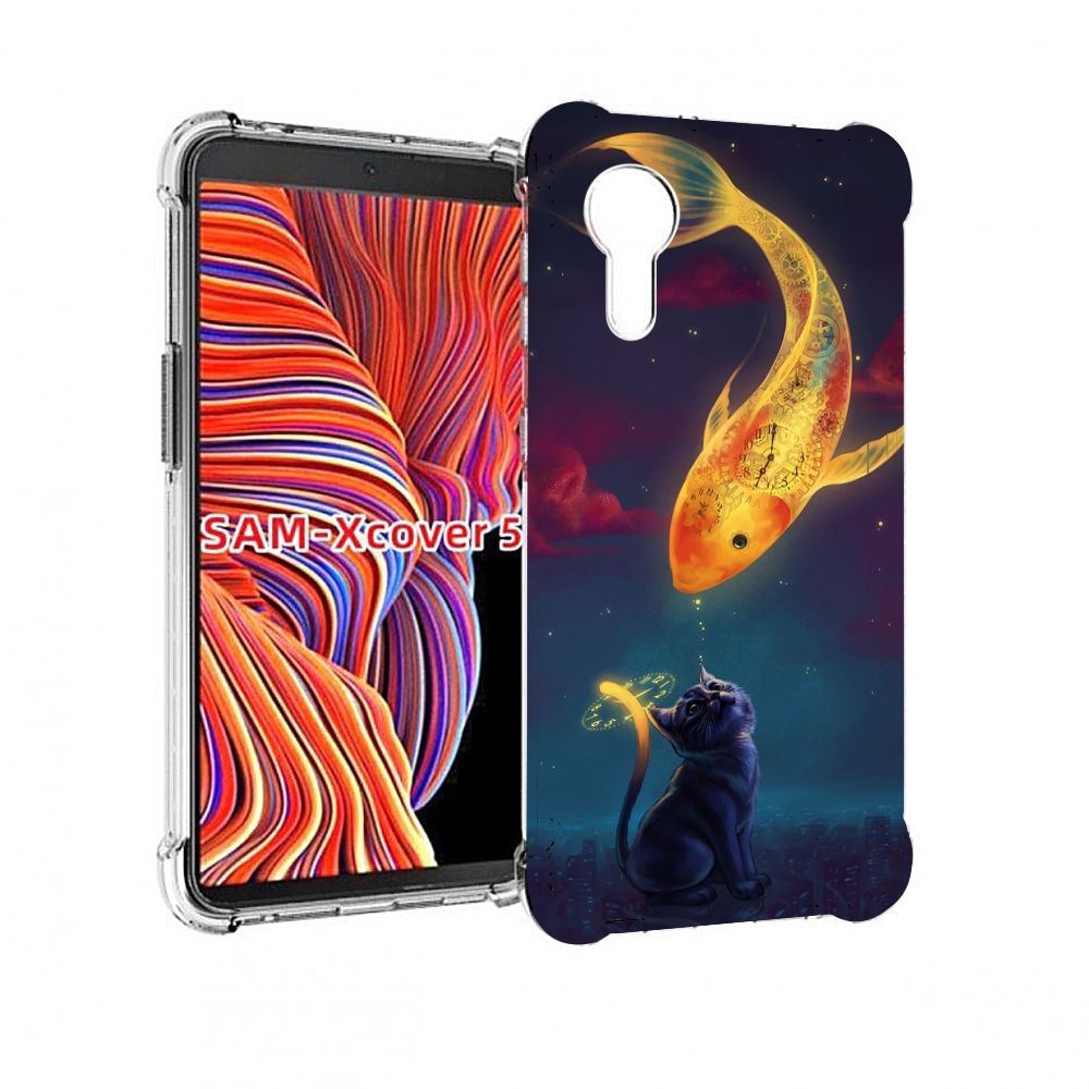 

Чехол MyPads золотая-рыбка-часовая для Samsung Galaxy Xcover 5, Прозрачный, Tocco