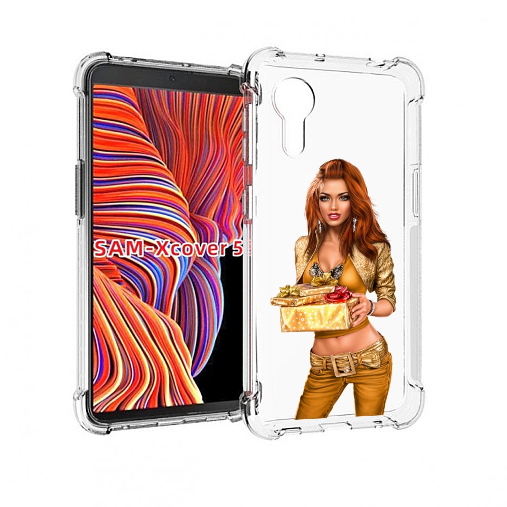 Чехол MyPads золотая-девочка-с-подарком женский для Samsung Galaxy Xcover 5