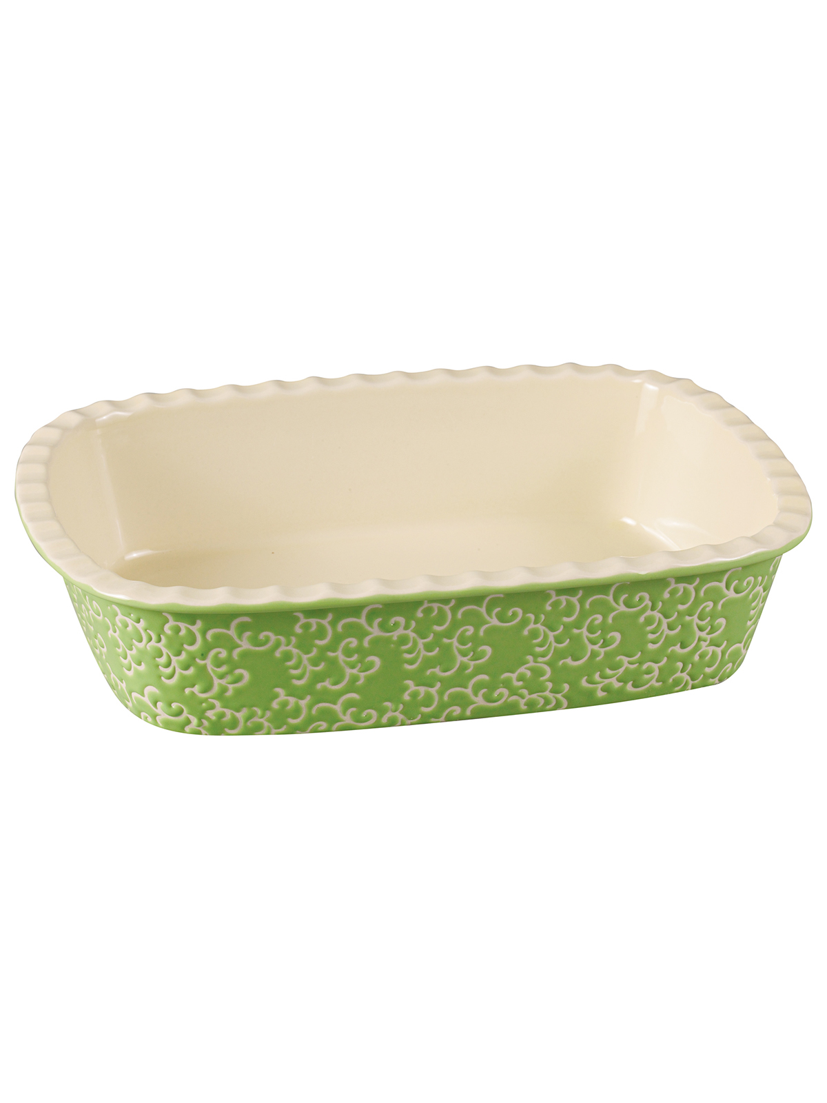 Форма для запекания Appetite зеленый керамическая, 36х26х7,5 см