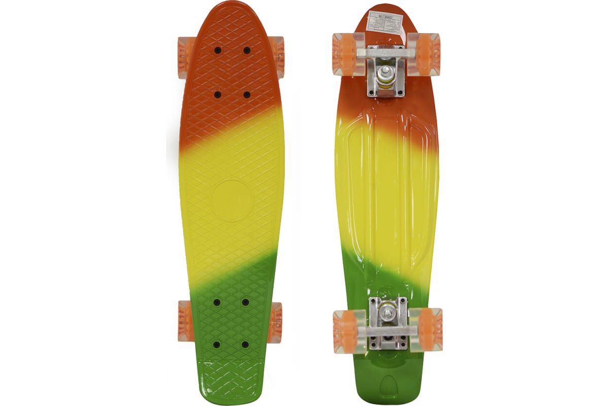 

Скейт Black Aqua SK-2206D Orange-Yellow-Green, Разноцветный, SK-2206D