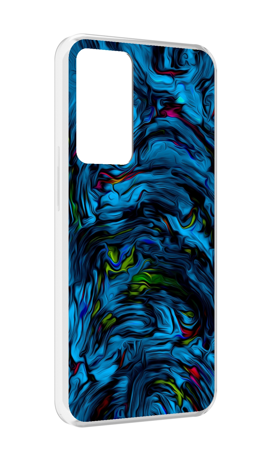 

Чехол MyPads голубая краска в темноте для OPPO Reno 8 Lite, Прозрачный, Tocco