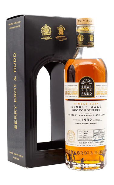 

Виски Berry Bros and Rudd Secret Speyside Distillery 1992, 0.7 л