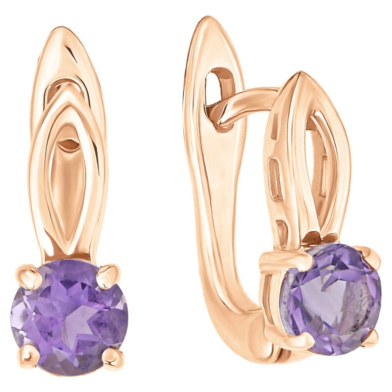 

Серьги из серебра с аметистом LAZURIT-ONLINE 7714RG, 7714RG