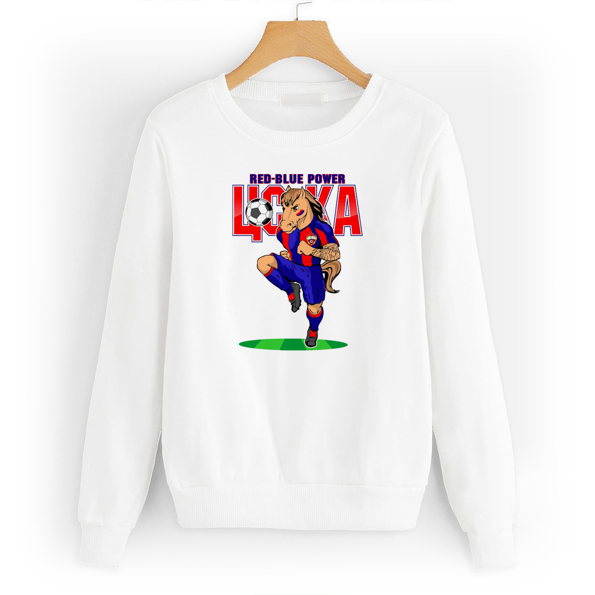 

Свитшот белый CoolPodarok ЦСКА, W0114652