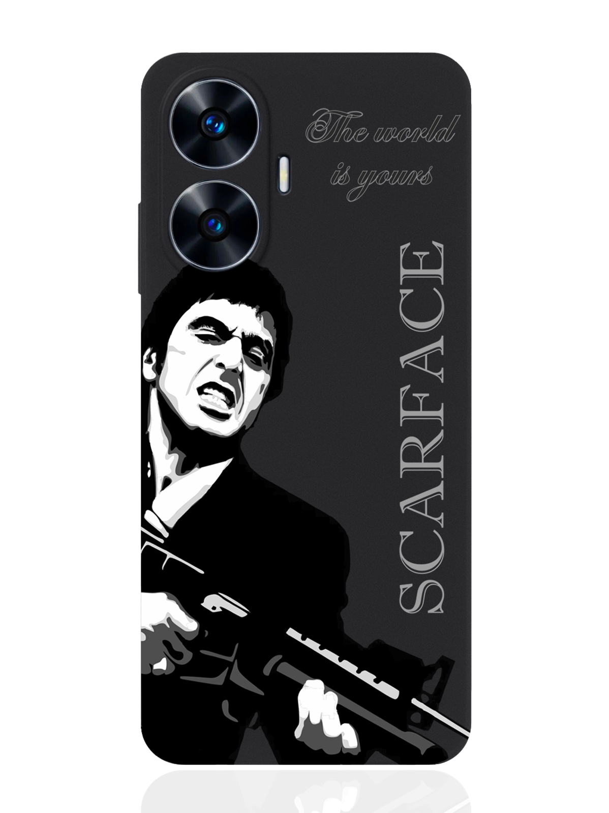 

Чехол для Realme C55 Scarface Tony Montana, Серый;черный